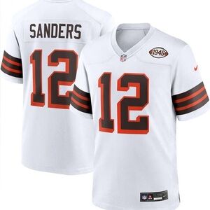 NFL Youth Nike Shedeur Sanders White Cleveland Browns Size M (10-12 Years) New